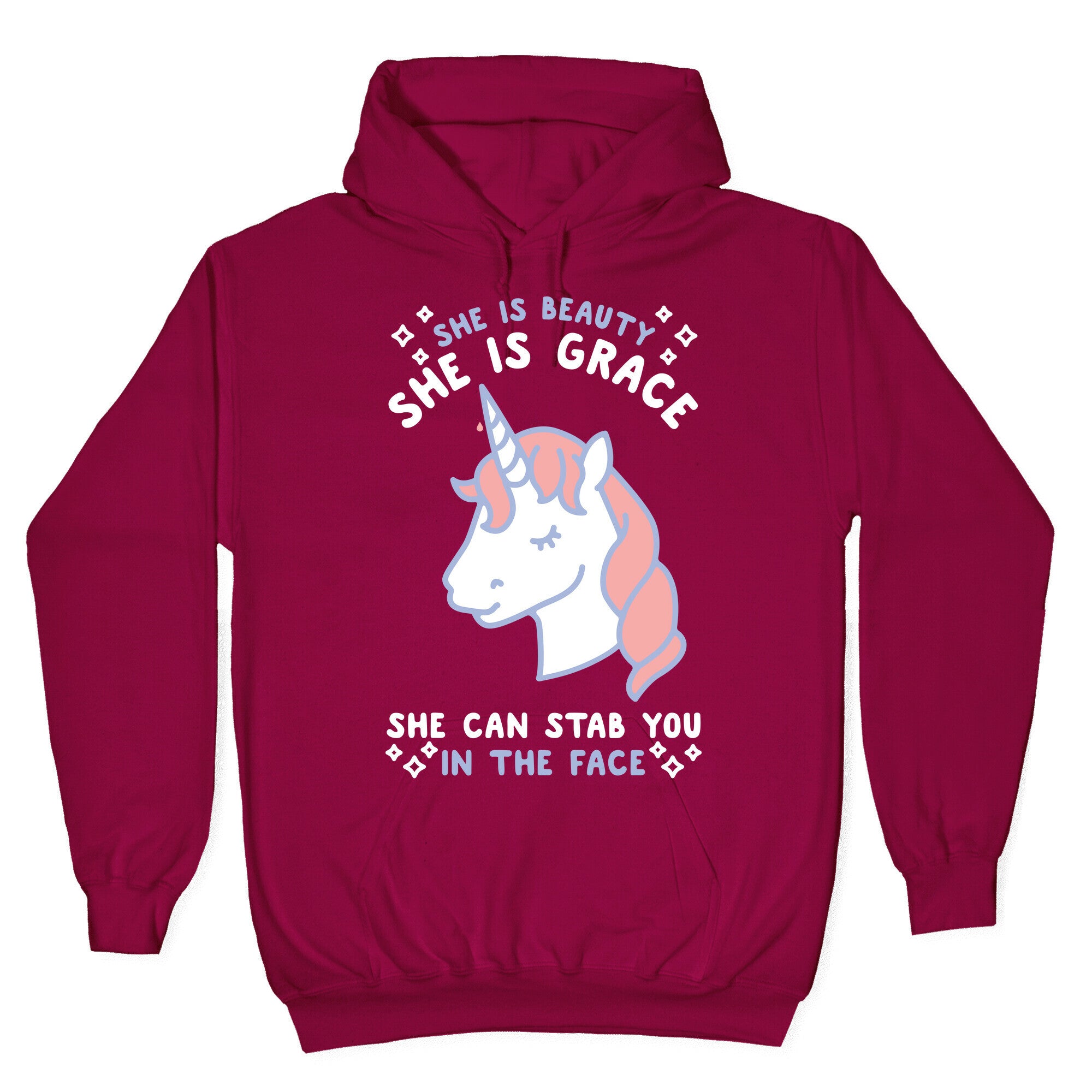 She Is Beauty She Is Grace She Can Stab You In The Face Hoodie